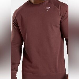 Gymshark Men's Burgundy Crewneck Sweater Sweatshirt S